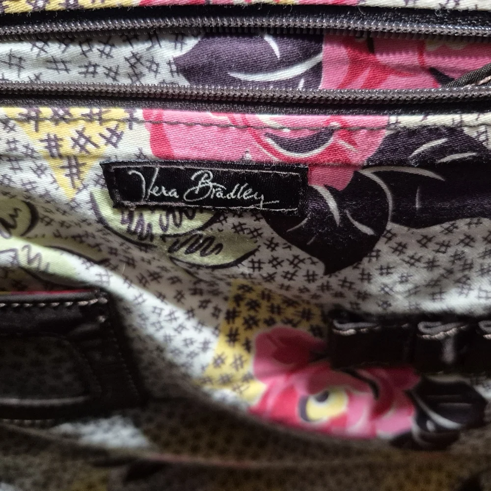 Vera Bradley Chocolate Brown Laptop Briefcase Bag